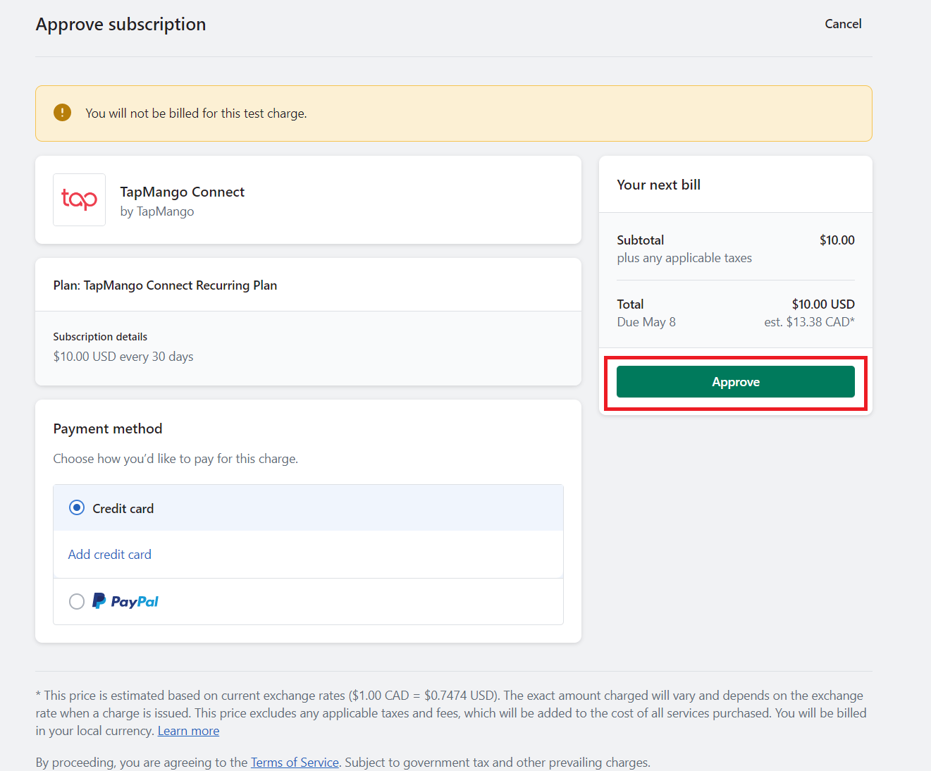 Open TapMango Connect from Apps and sales channels