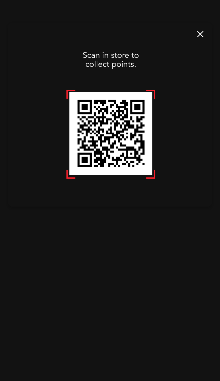 View QR Code screen in branded mobile app