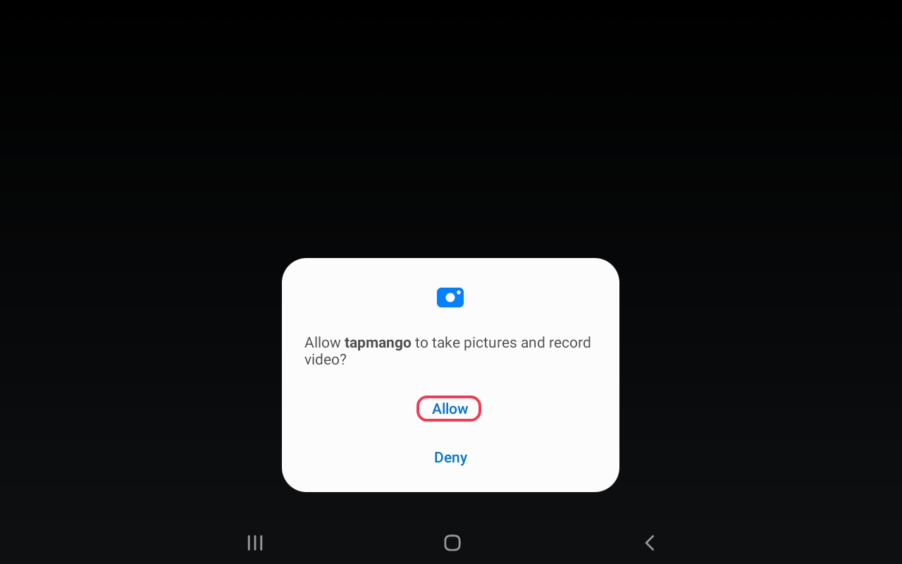 First app permission