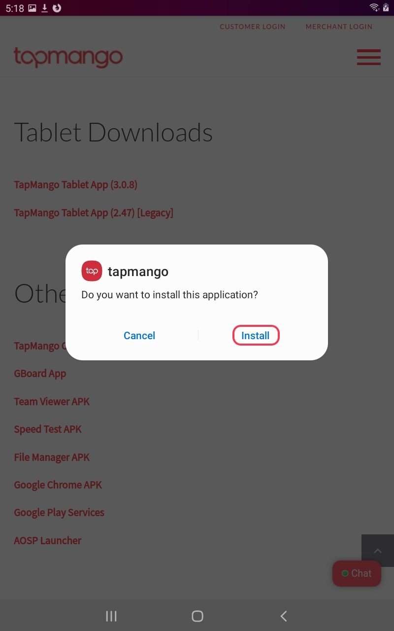 Install the TapMango app