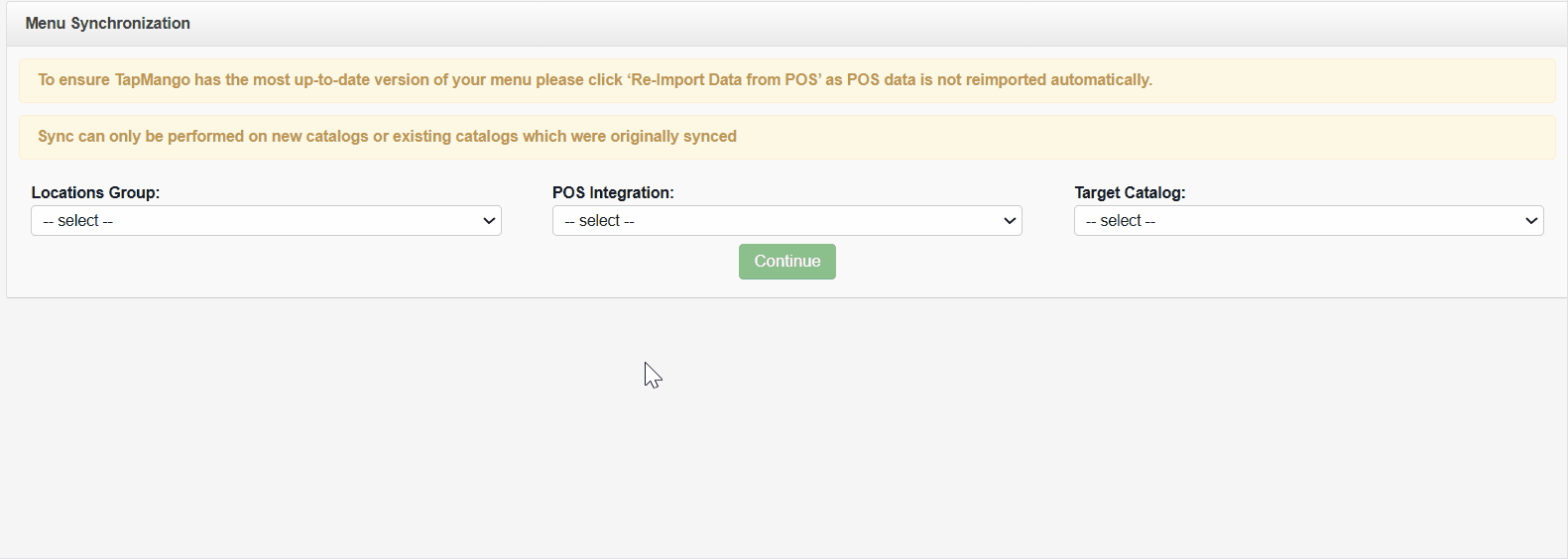 Location, integration, and target catalog