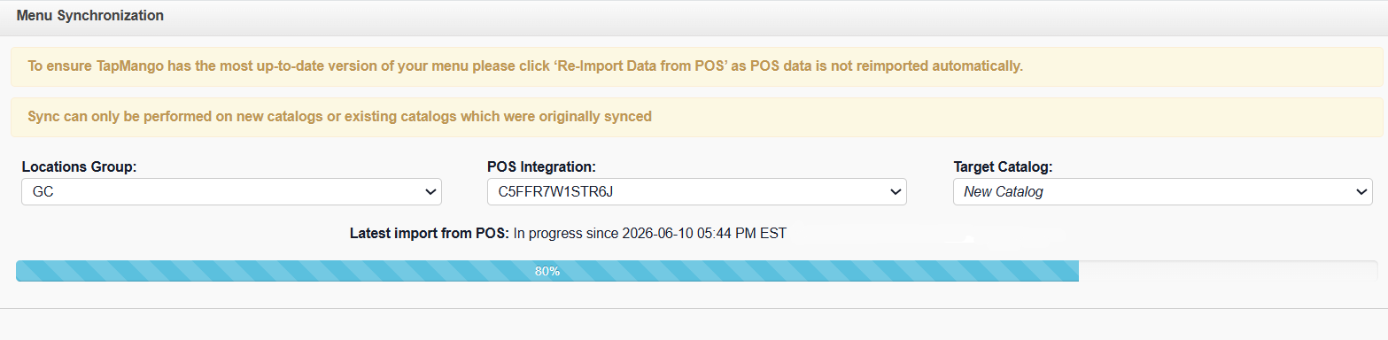 Re-Import Data from POS